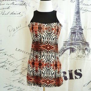 Tiger Swirl Print Blouse - Size S